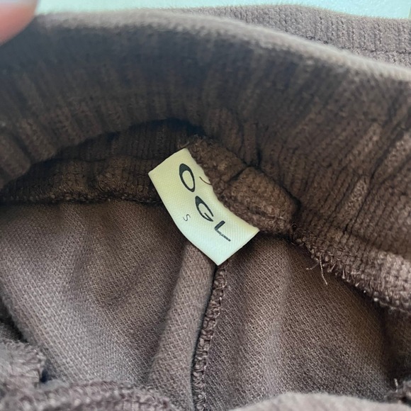 OGL active crossover waist sweatpants brown size small - Picture 4 of 6